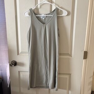 Chic Sleeveless Gray Midi Dress